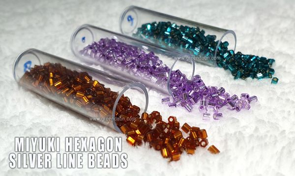 Miyuki Hexagon Silver Line Beads Malaysia
